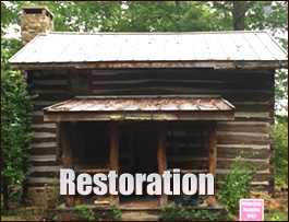 Historic Log Cabin Restoration  Whitsett, North Carolina